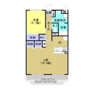 林マンションF【3階】の間取り